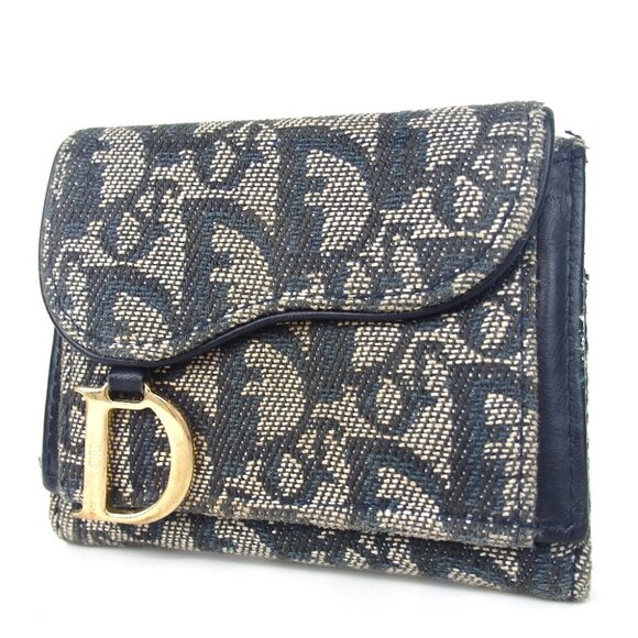 Authentic Christian Dior Trotter wallet leather/canvas [Used] - Picture 1 of 16